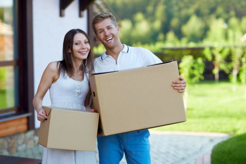 Local removal van helping with residential and business transport