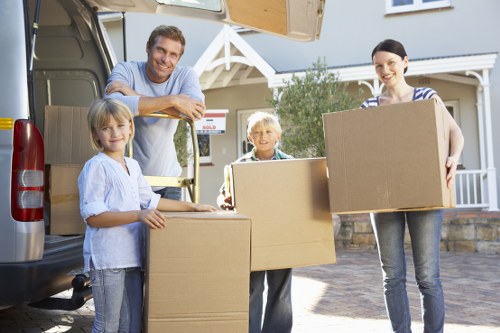 Residential moving truck for a house move in Ruislip