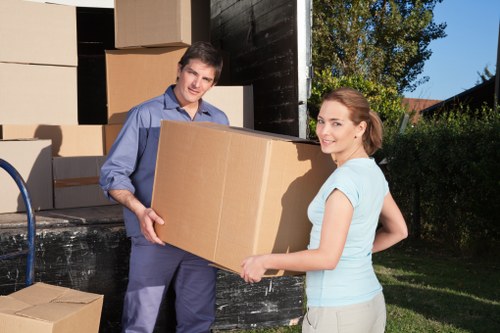 Family home relocation service in a Ruislip residential street